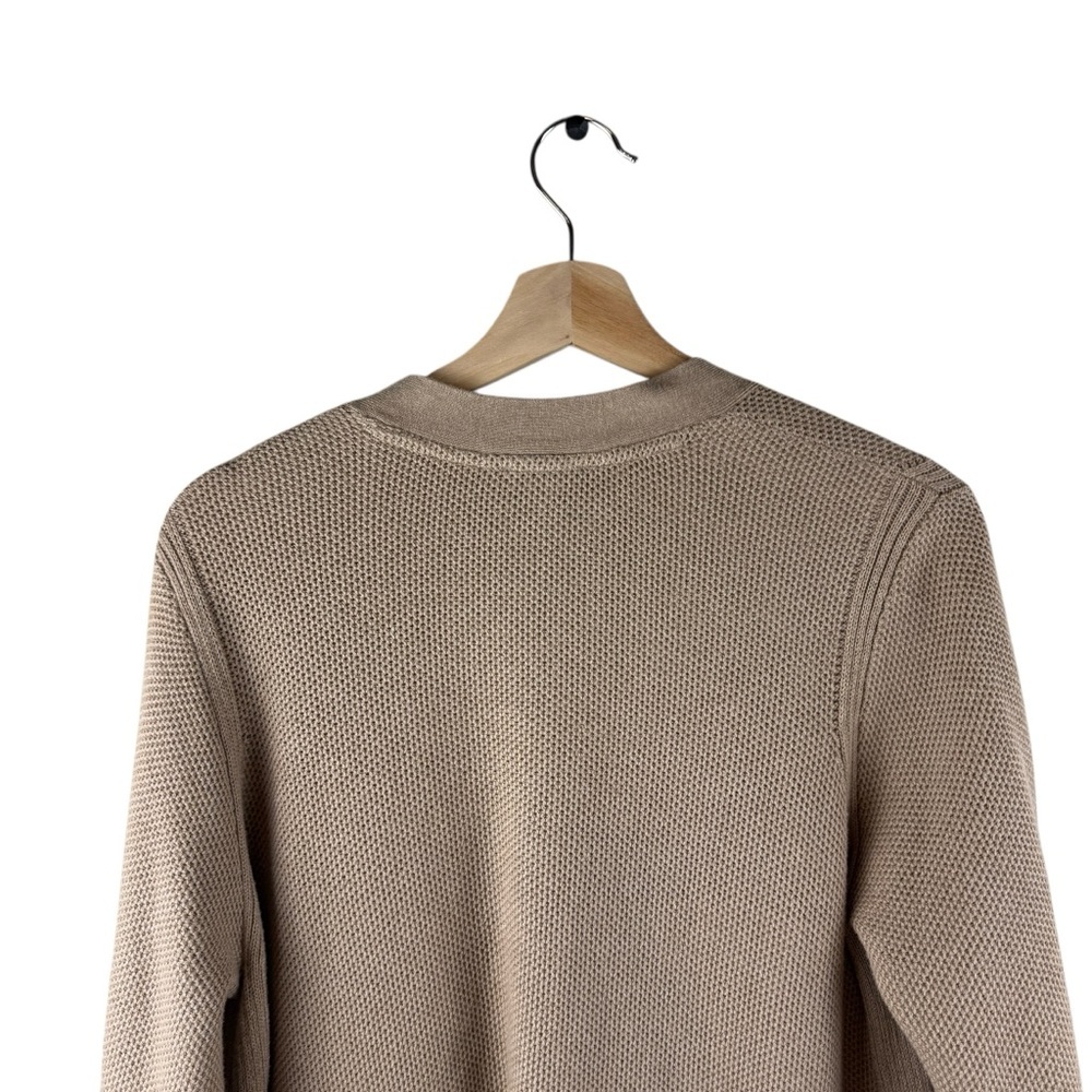 J. Jill Beige Tan Knit Button Front Long Line Cardigan - Picture 7 of 11
